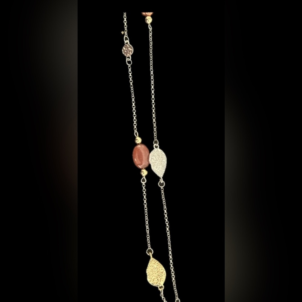 Elegant Silver and Gold Chain Necklace